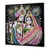 Kits d&rsquo;art DIY pour la peinture de perles en forme de couple de paons indiens avec cadre pour adultes d&eacute;butants, d&eacute;corations murales de perles, peintu