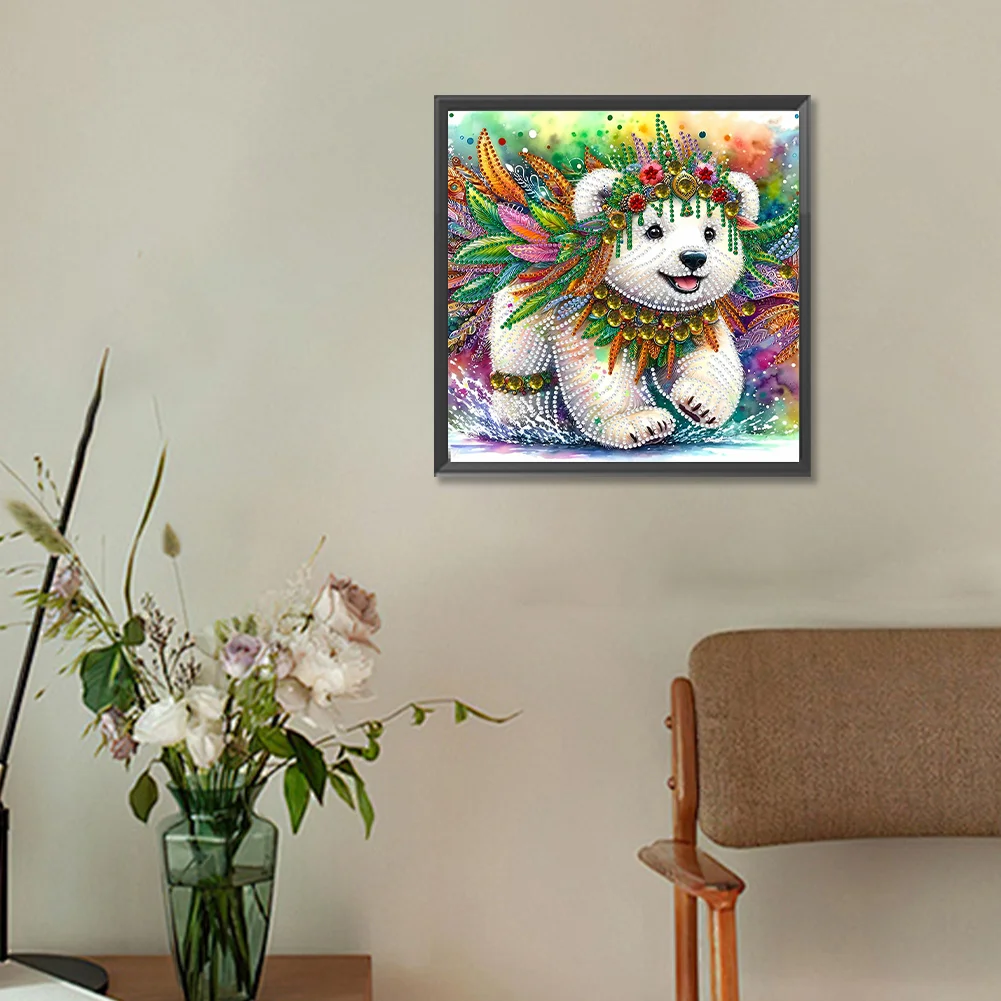 Diamond Painting - Partial Special Shaped Drill - Bear (Canvas|30*30cm)
