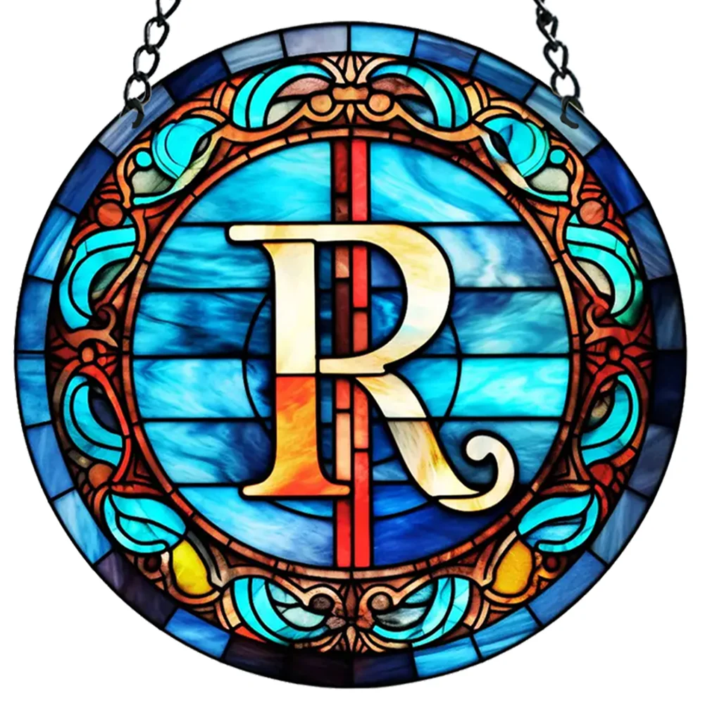 Acrylic Suncatcher Home Decoration Panel A-Z Letter Door Sign Hanging Decoration