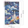 Diamond Painting-DIY Full Round Drill Abstract Starry Sky Castle(40x60cm)