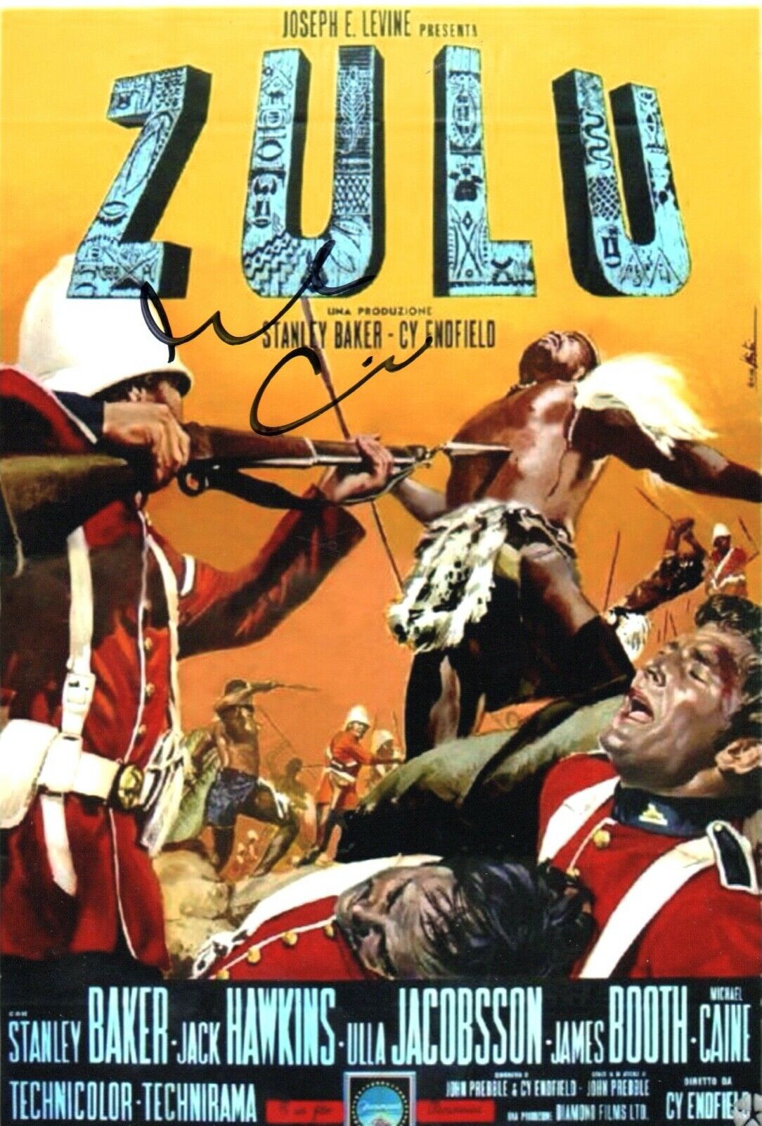 Michael Caine Signed 12x8 Photo Poster painting Zulu Autograph