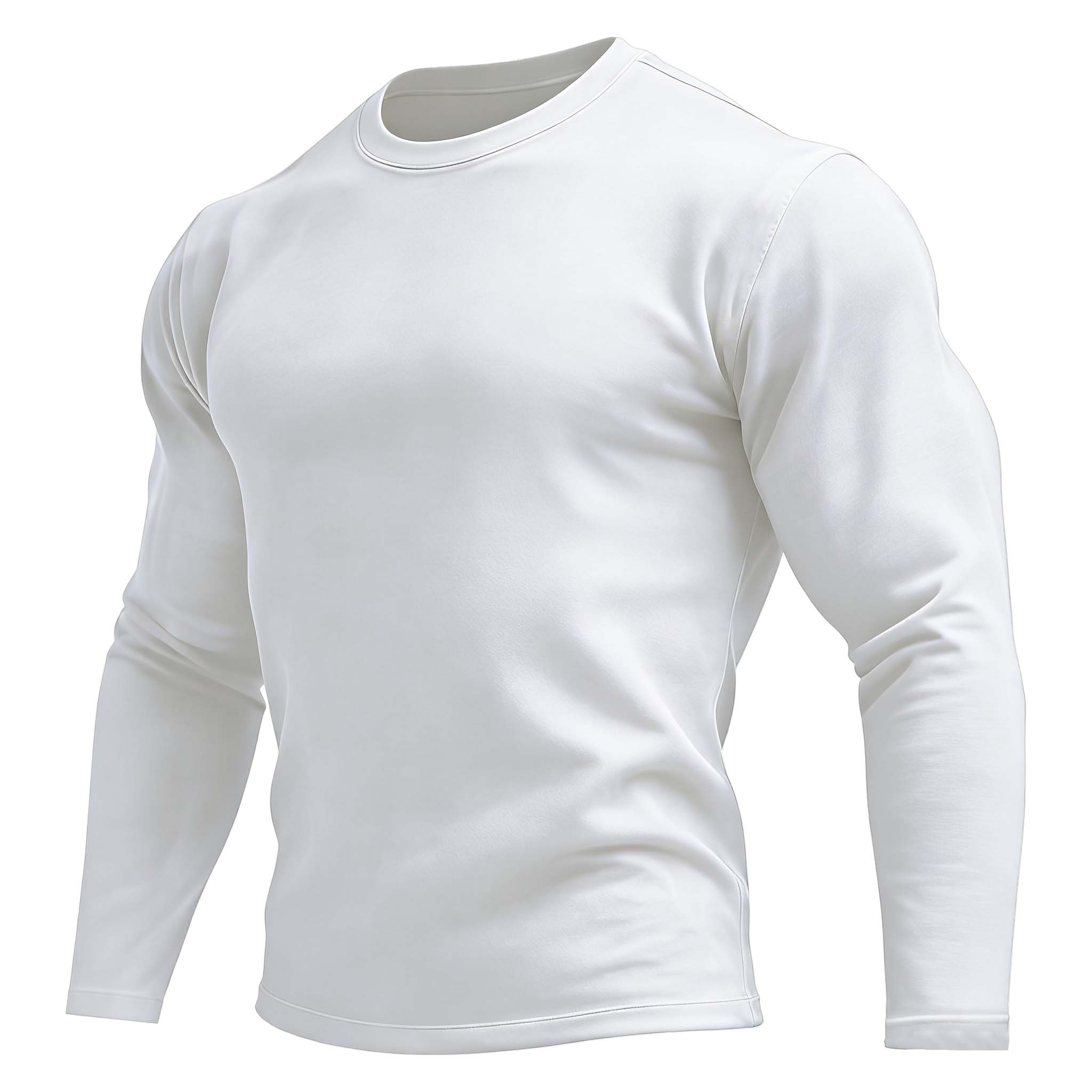 Men's Vintage Solid Color Crew Neck Long Sleeve T-Shirt