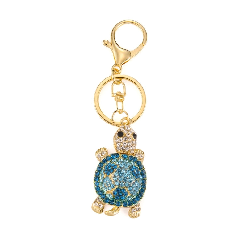 Cute Tortoise Alloy Inlay Rhinestones Women’s Bag Pendant Keychain