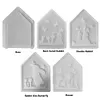 Silicone Bunny Atmosphere Lamp DIY Mold for Easter Home Decoration (5-Piece Set)