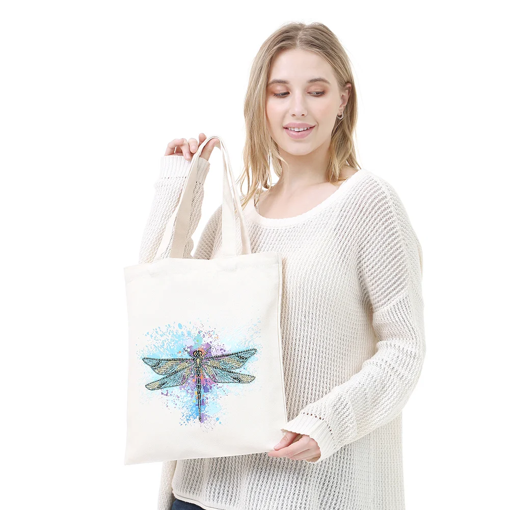 DIY Diamond Painting Eco-Friendly Canvas Bag - Dragonfly