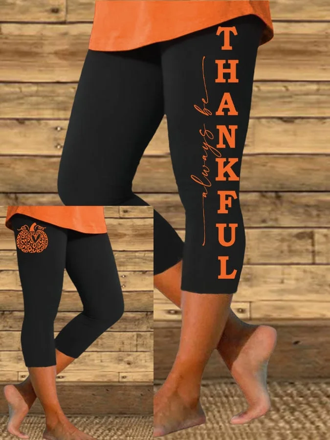 Women's Always Be Thankful Print Leggings