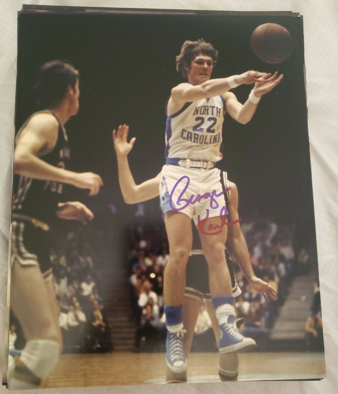 GEORGE KARL NORTH CAROLINA TAR HEELS SIGNED AUTOGRAPHED 8X10 Photo Poster painting W/COA 5