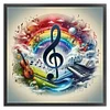 Colored Musical Notes-11CT Stamped Cross Stitch 40*40cm/15.75*15.75in