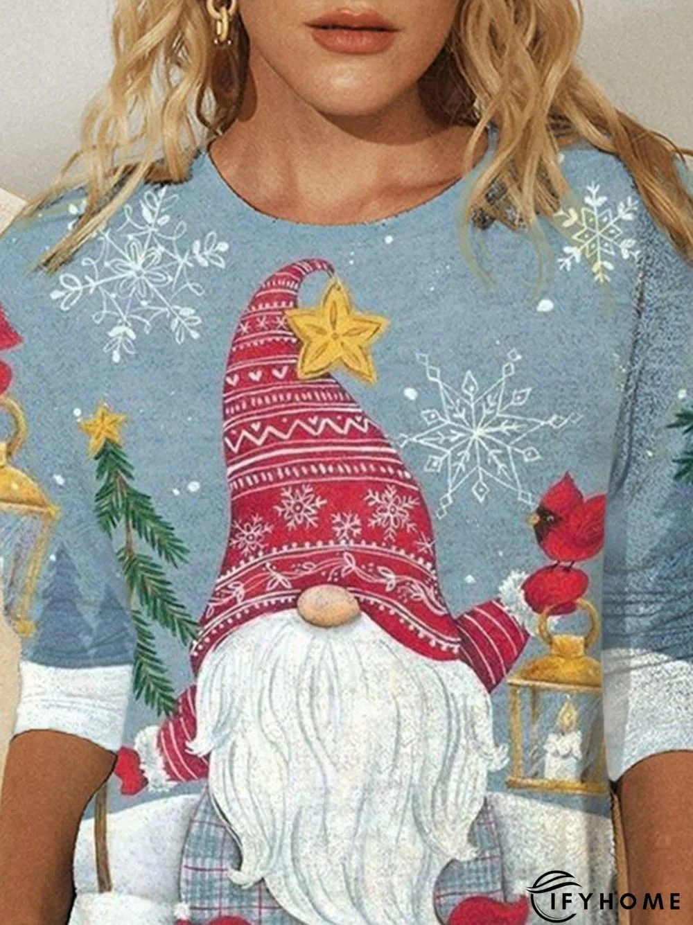 Long Sleeve Crew Neck Casual Printed T-shirt | IFYHOME