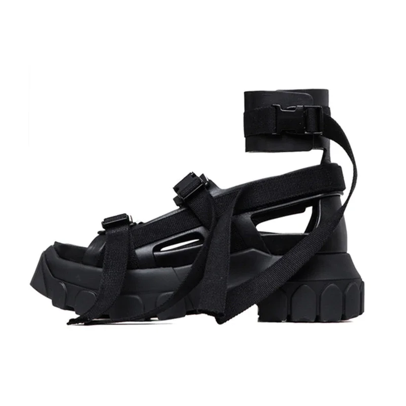 Yyvonne High Tops Summer Sandals Women Platform Creepers 6CM Heel Wedge Shoes Woman Ankle Strap Sandalias Mujer Sneakers