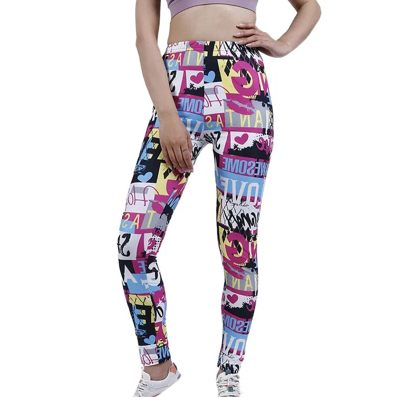 CUHAKCI Gradient Legging Women Trousers Athletic Yuga Pants Push Up Leggins Fitness Gym Sport Running High Waist Workout