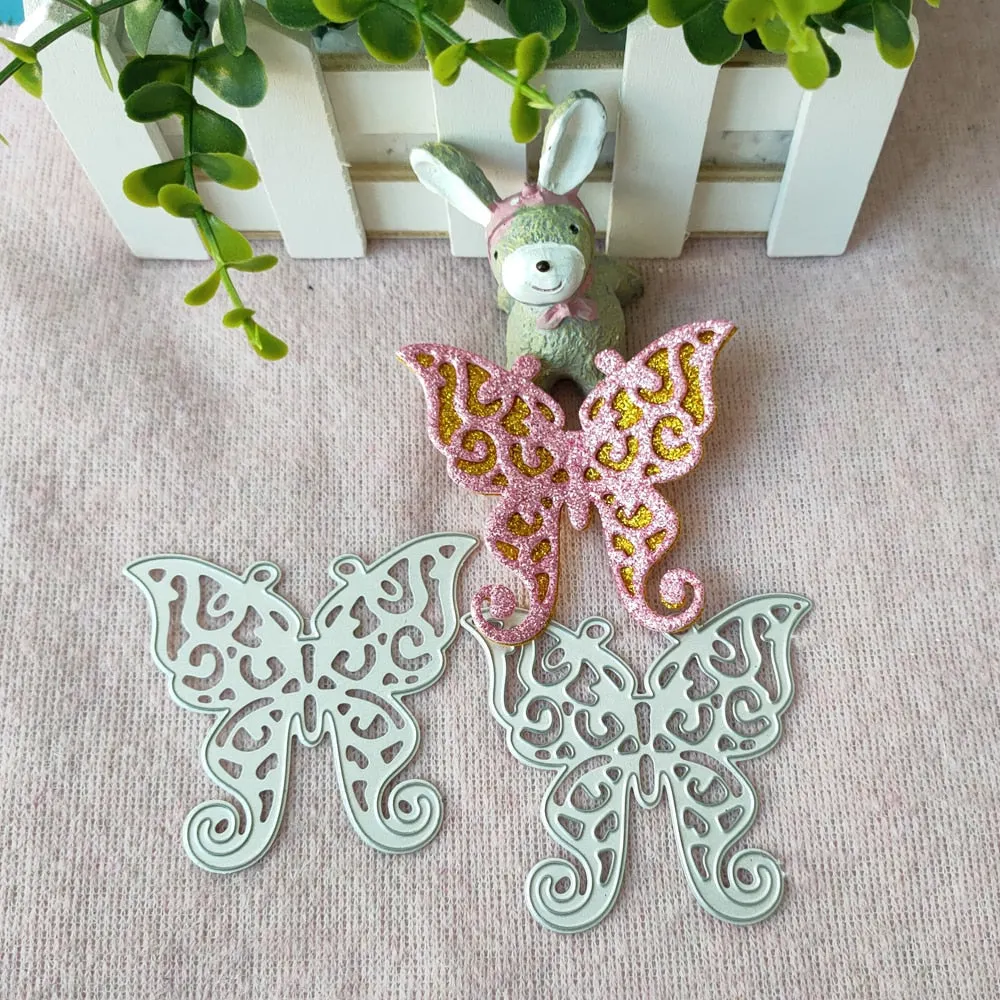 New 2-piece butterfly metal cutting Die mold frame for scrapbook photo album decoration carving handmade paper card