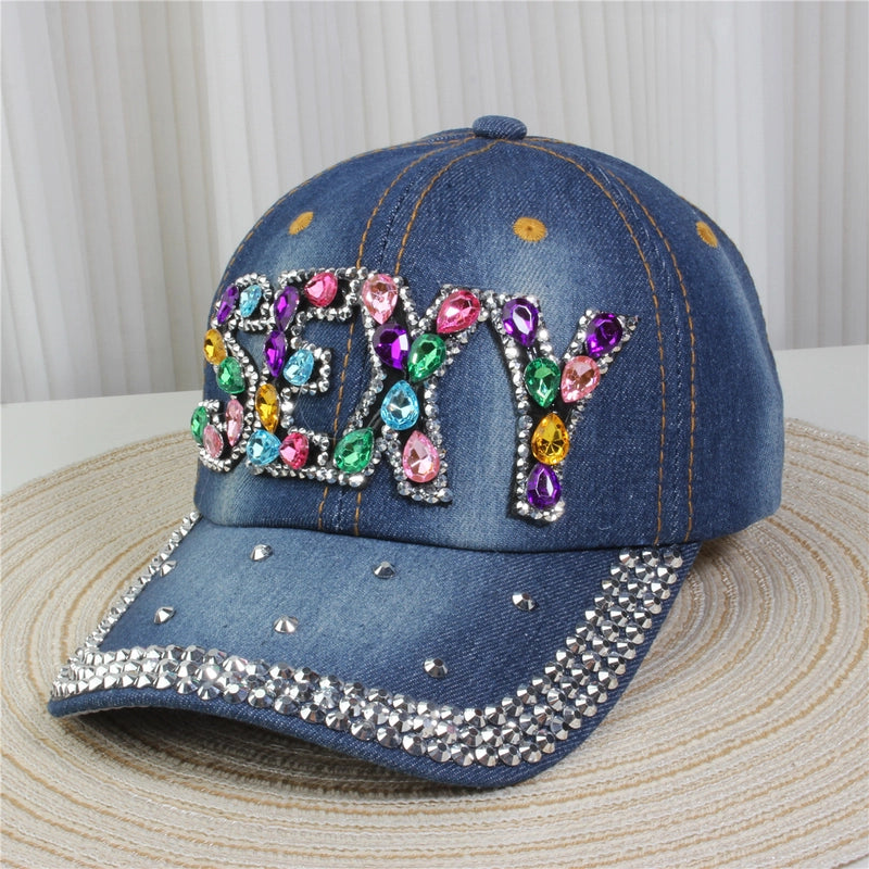 Unisex Streetwear Pentagram Letter Butterfly Curved Eaves Baseball Cap