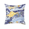 Blue Floral Plush Home Living Creative Sofa Cushion Pillow Cover
