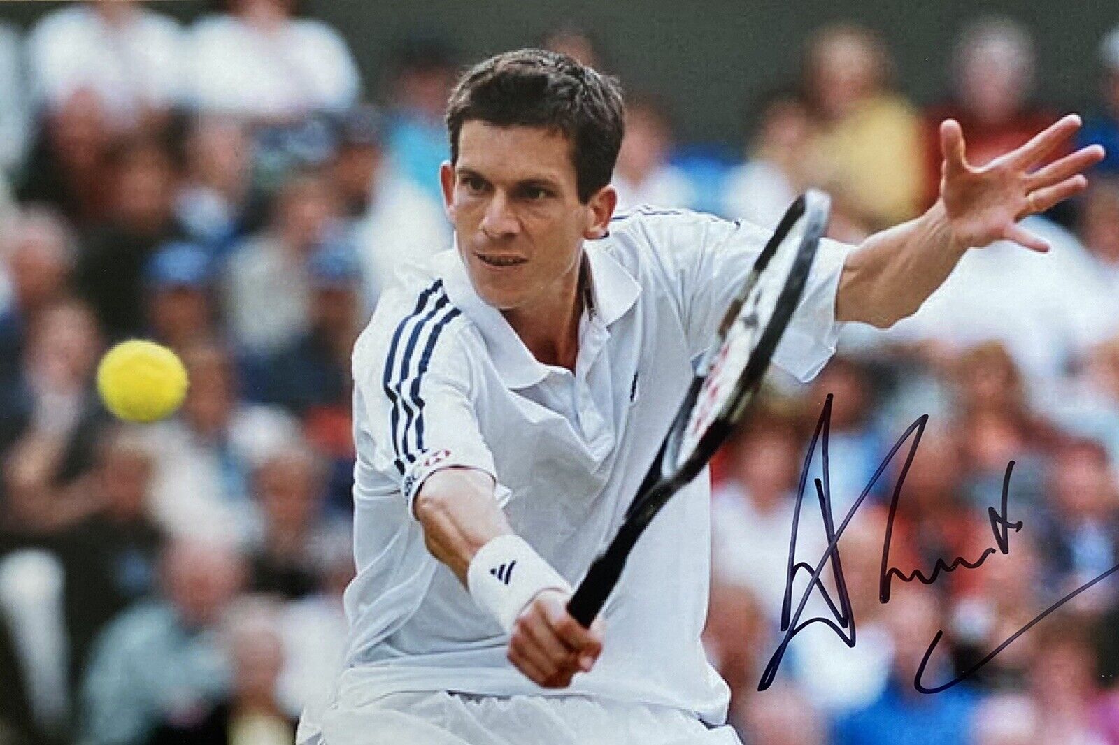 Tim Henman Genuine Hand Signed Tennis 12x8 Photo Poster painting