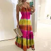 Slim Fit Printed Camisole Long Dress