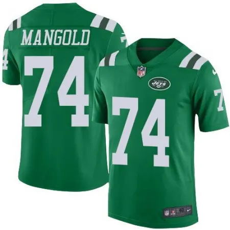 Jets #74 Nick Mangold Green Men's Stitched NFL Elite Rush Jersey