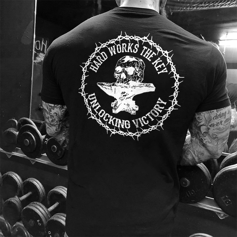 Livereid Hard Works The Key Unlocking Victory Printed Men's T-shirt - Livereid