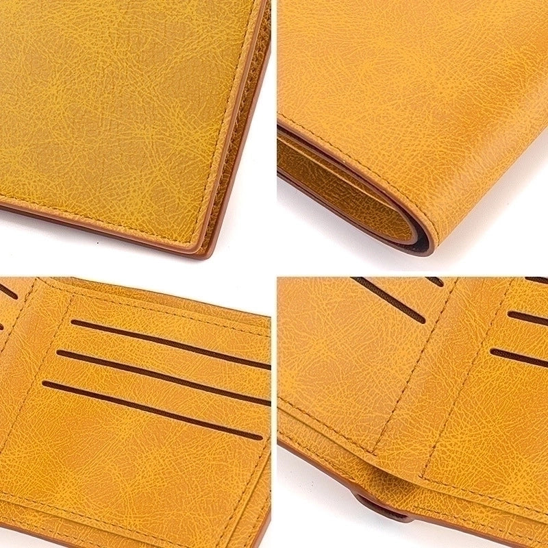 Men’s Solid Color Pu Leather Wallets