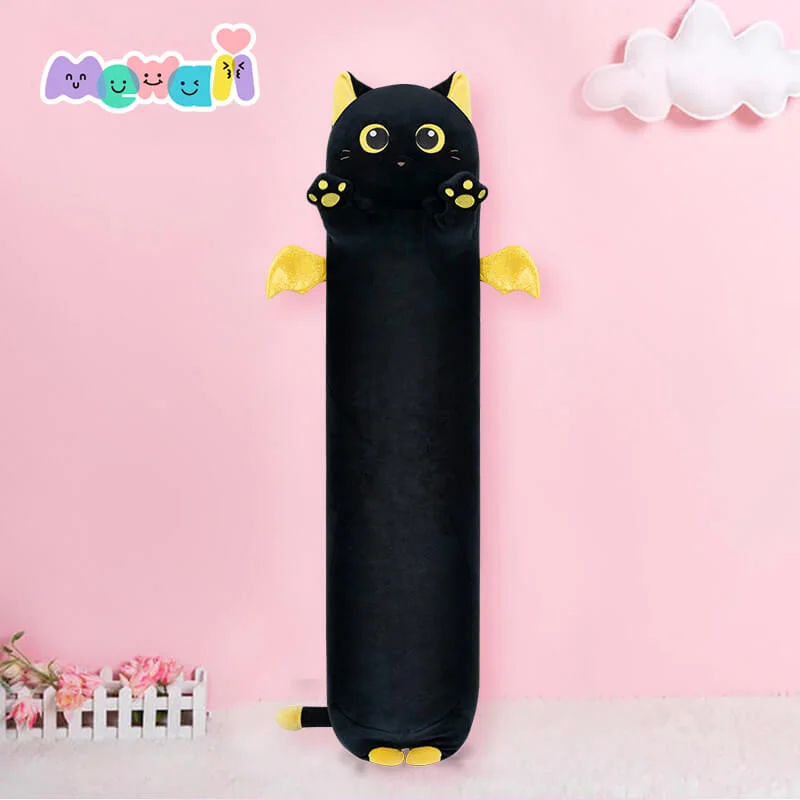 Mewaii® Original Design Black Kitten with Moon Eyes Stuffed Animal Kawaii Plush Pillow Squishy Toy