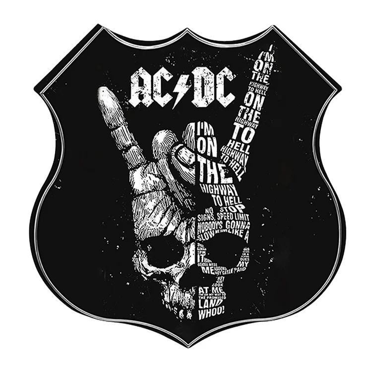 ACDC orchestre - Shield Vintage Tin Sign - 11.8x11.8inch