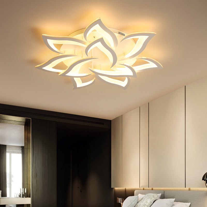 Acrylic Ceiling Lamp Living Room Kitchen Bedroom Modern Remote Control ...