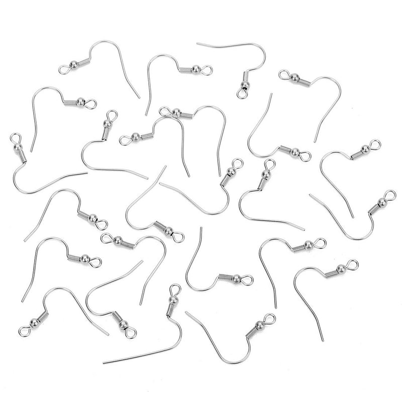 20 PCS/Package Stainless Steel Solid Color Hook Earring Findings Minimalist