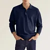 Polo Homme D&eacute;contract&eacute; &agrave; Col en V et Manches Longues