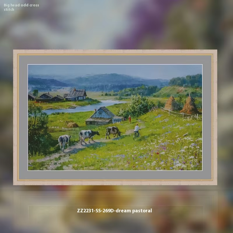 1set DIY Printed Cross Stitch Kit 【ZZ2231-SS-269D-Dream Pastoral】printed (stamped) cross-stitch Painting Fairy Cross Stitch