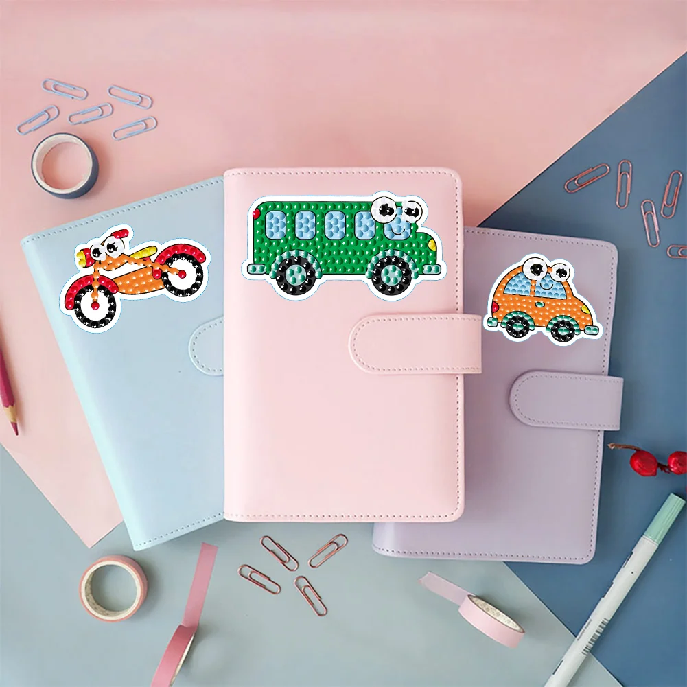 2pcs Diamonds Art Mosaic Stickers Paint by Numbers DIY Home Decor