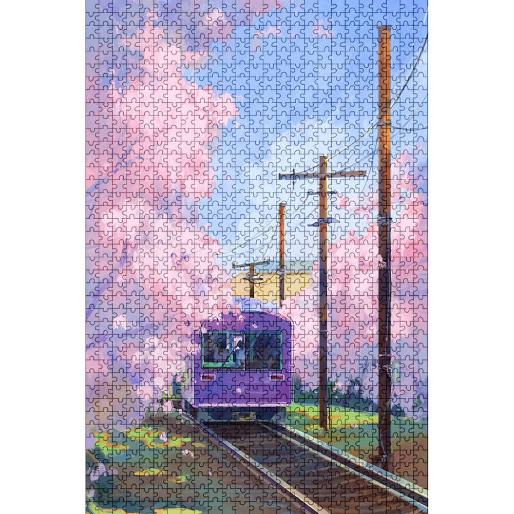 

Purple Train - 1000 Pieces Jigsaw Puzzle, 501 Original