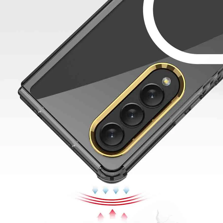 Suitable For Samsung ZFold4 Transparent Fall Proof Magsafe Magnetic Phone Case