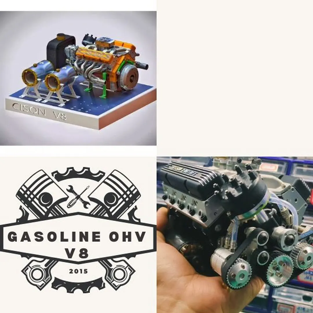 🔥Last 4 hours Sale: Save 89%-Gasoline OHV V8 Small-block Engine Model Kits
