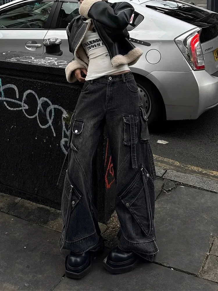 Washed Gothic Black Baggy Pant