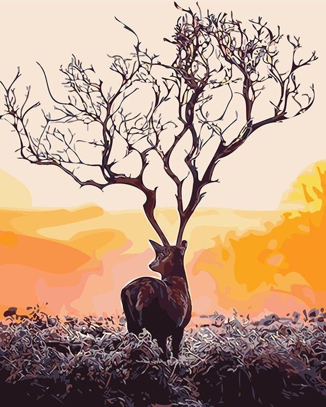 

Deer Tree – Paint By Numbers - 40*50CM, 501 Original