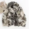 Elegant Floral Painting Autumn Winter Shawl Scarf