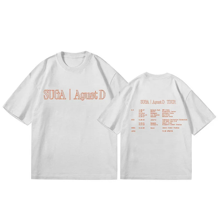 BTS SUGA Agust D 2023 World Tour Printed T-shirt