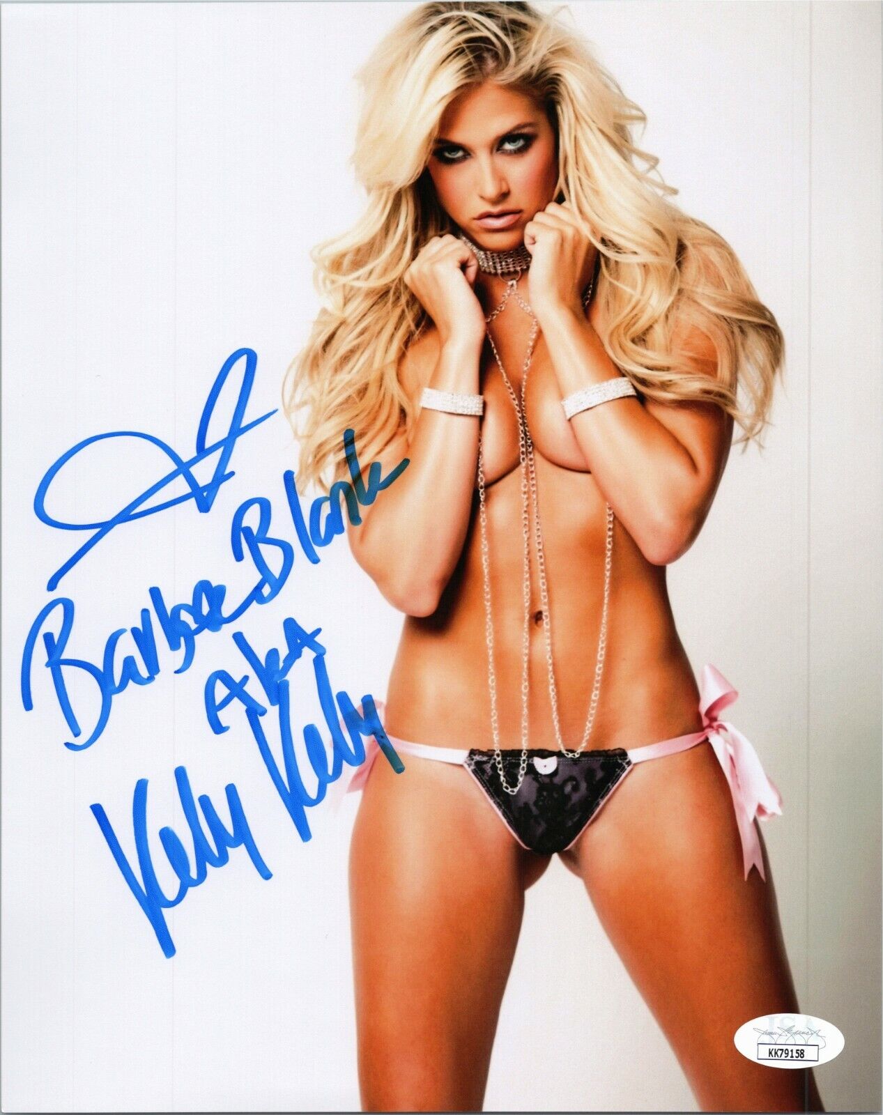 KELLY KELLY ~ BARBIE BLANK Authentic Hand-Signed WWE DIVA