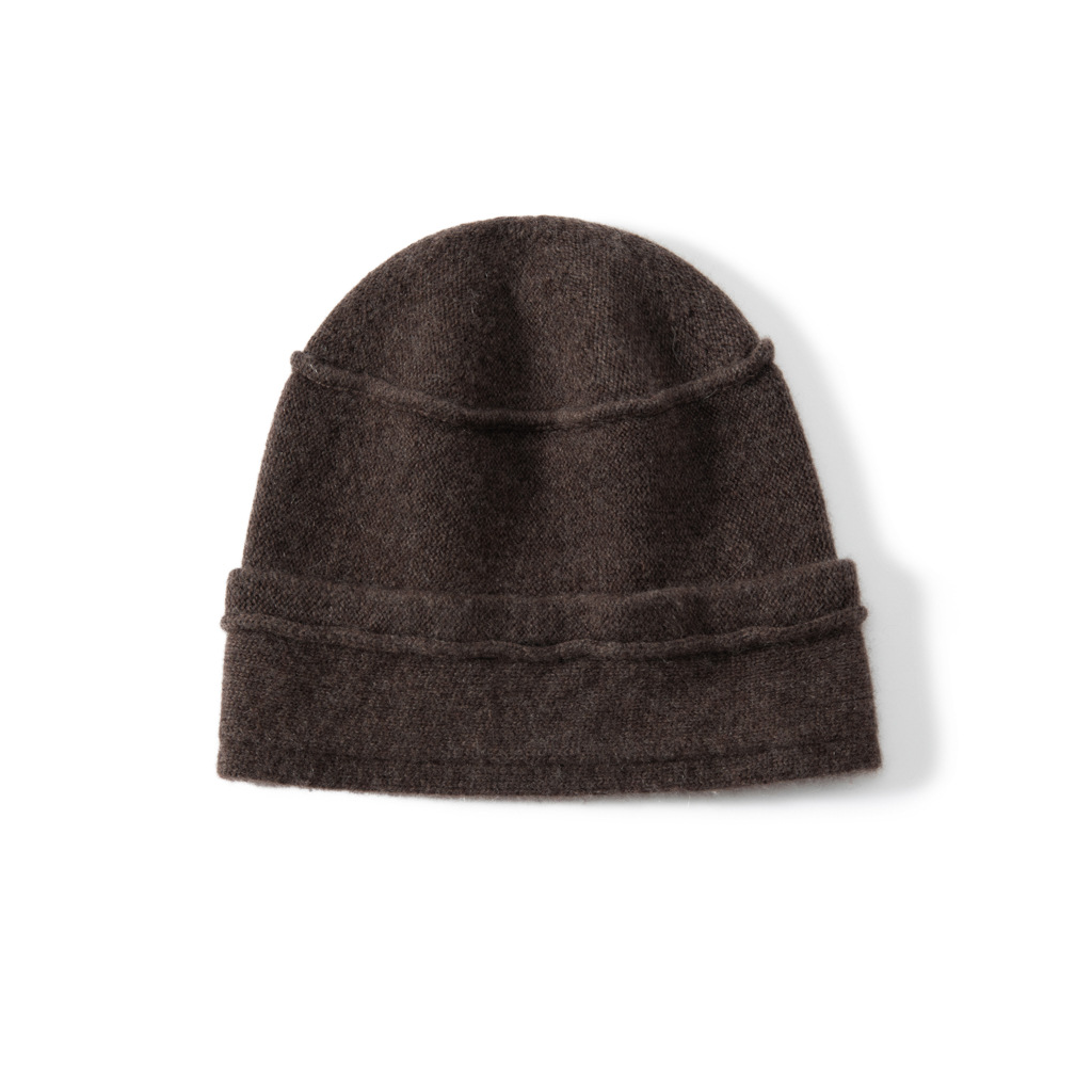 100% Cashmere Cuffed Beanies Versatile Style REAL SILK LIFE