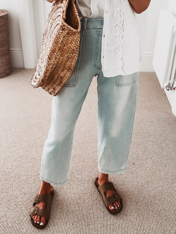 Soft Vintage Simple Women's Jeans tjj Shicloths