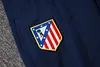 Joyfball 2025/2026 Atletico Madrid Half-Pull Training Suit Sapphire Blue Football Shirt 1:1 Thai Quality