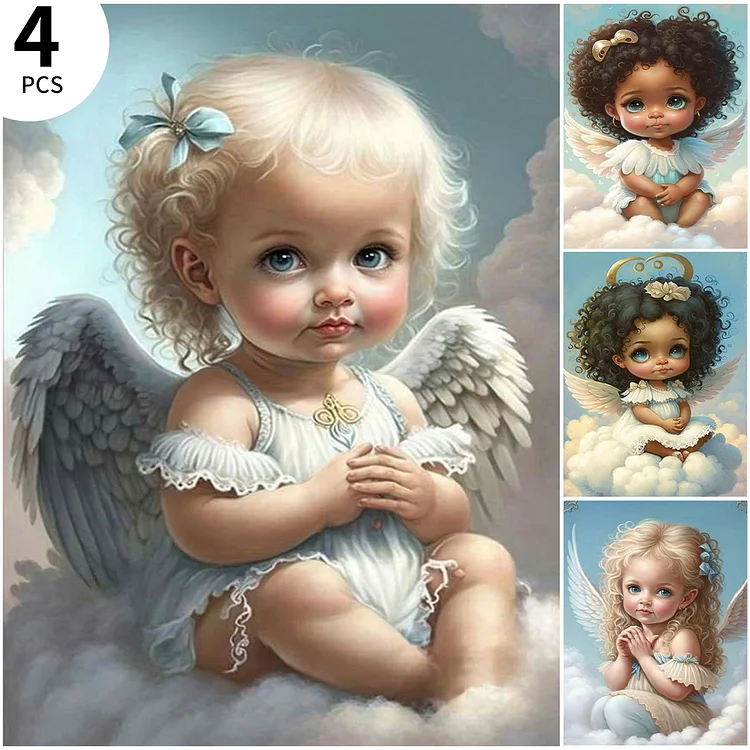 4PCS Diamond Painting Set - Little Angel 30*40CM(Canvas) gbfke