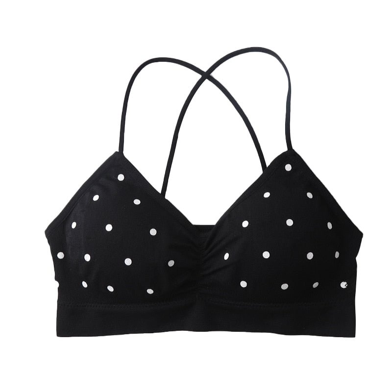 Women's Bra Push Up Bra Sports Bra For Women Seamless Sexy Lingerie Female Polka Dot Soft Fashion Underwear Women's Tube Top