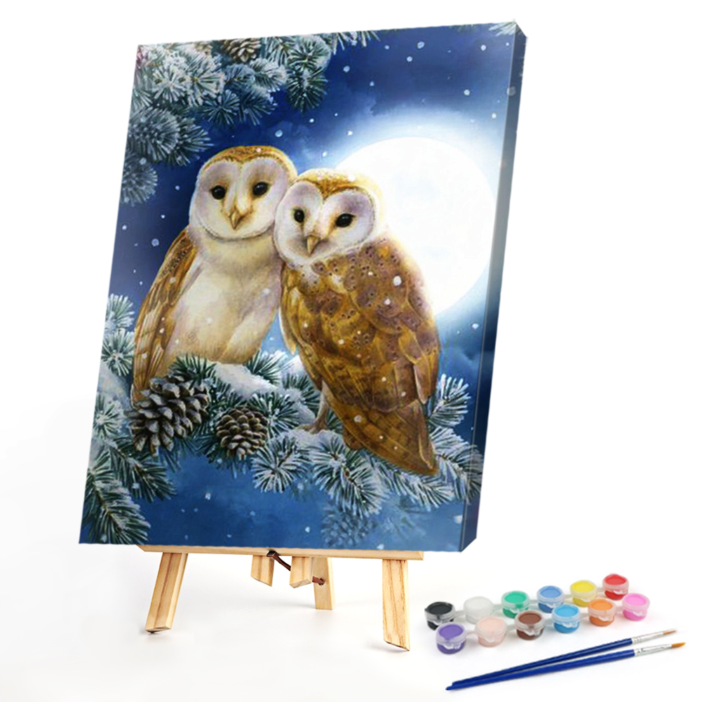 

40*50CM - Paint By Numbers - Branch Owl, 501 Original