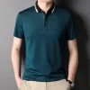 Business casual solid color lapel polo shir