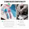 2pcs 2.6mm Fuse Bead Pen with Non-Slip Grip One-Touch Beadable Dispenser Easy Press High-Capacity DIY Craft Materials Pixel Art Accessories