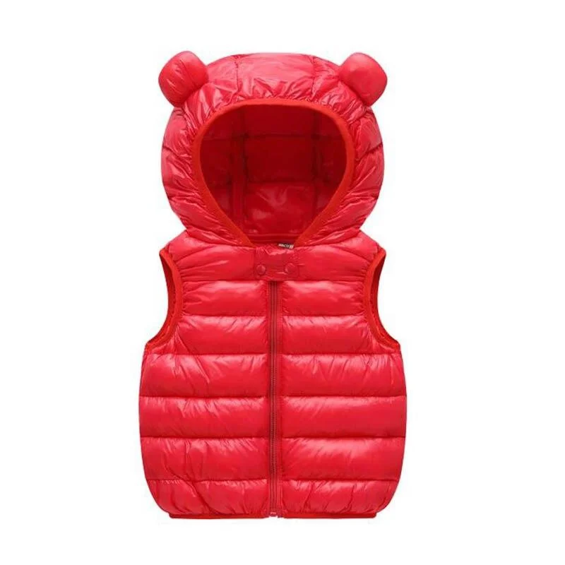Children Solid Color Vest Boys Girls Autumn Winter Vests Toddler Baby Warm Vests Children Thickened Warm Kids Fashion Vests
