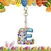(US Only)PET Double Sided Special Shaped Easter Alphabet DIY Diamond Painting Keychain