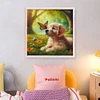 (US Only)Dog Printed Cross Stitch Kit 40x40cm DIY 14CT Thread Art Needlework Decor