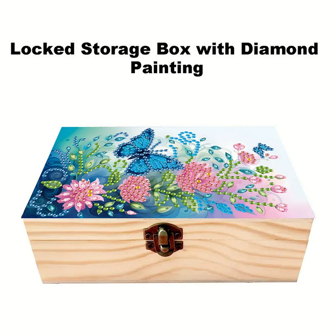 Daylight Butterflies and Flowers DIY Wooden 5D Diamond Art Diamond Art Storage